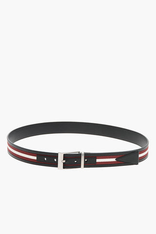 Leather Reversible Belt with Iconic Motif 35mm