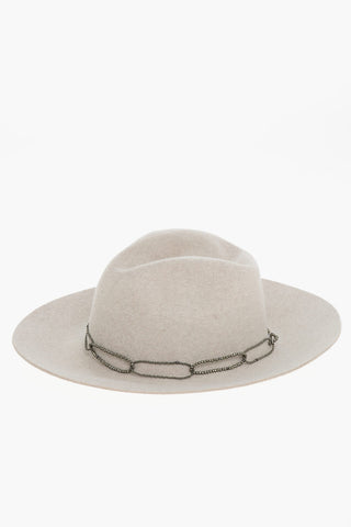 Rabbit Felt Panama Hat with Jewel Detail