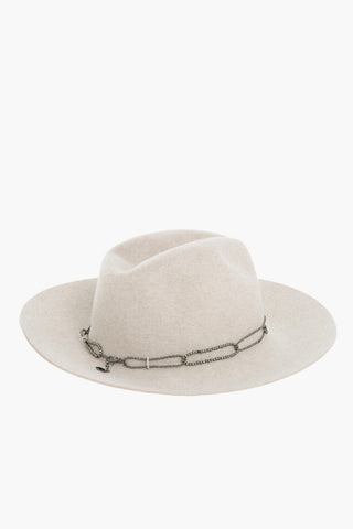 Rabbit Felt Panama Hat with Jewel Detail