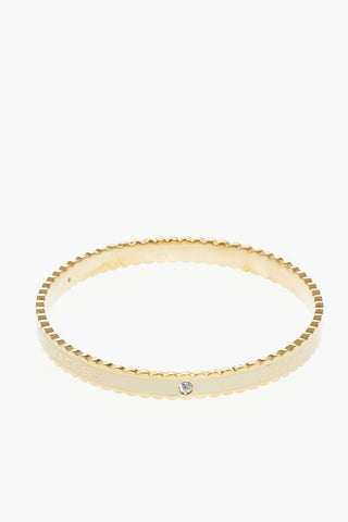 Enameled Brass Rigid Bracelet THE MEDALLION