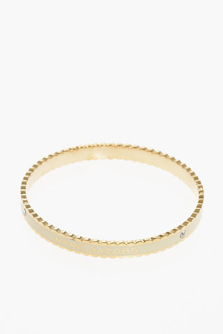 Enameled Brass Rigid Bracelet THE MEDALLION