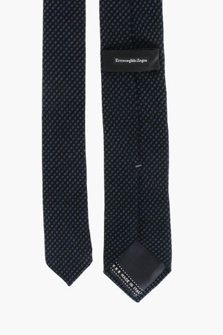 Bird's Eye Patterned Cashmere Tie