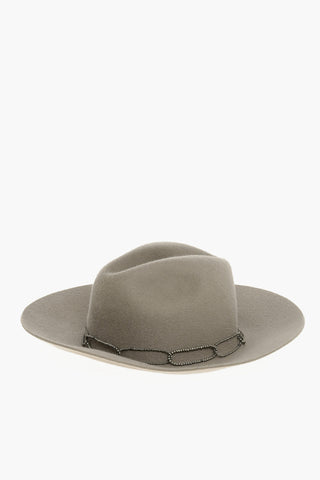 Rabbit Felt Panama Hat with Jewel Detail