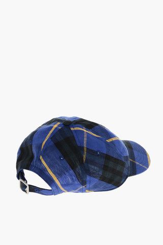 Cappello da Baseball in Lino Tartan