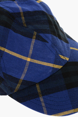 Cappello da Baseball in Lino Tartan