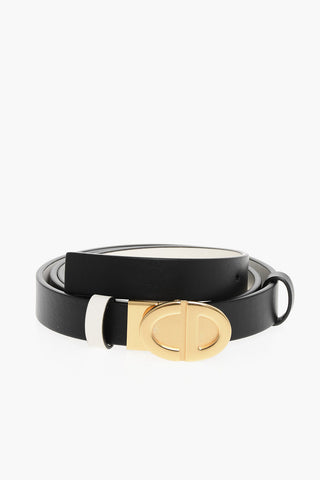 Leather FOREVER Belt with Logoed Buckle 20mm