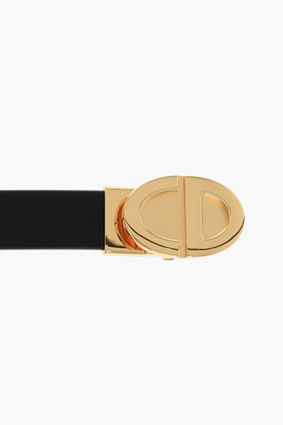 Leather FOREVER Belt with Logoed Buckle 20mm