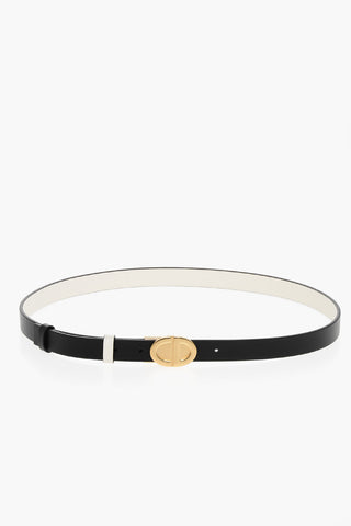 Leather FOREVER Belt with Logoed Buckle 20mm