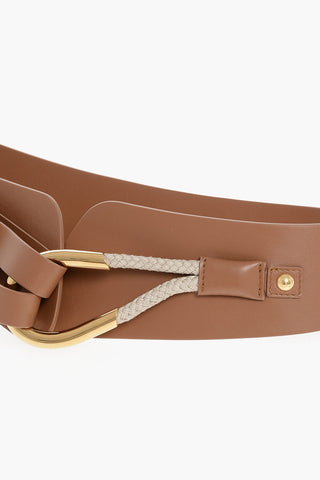 Leather Corset Belt with Rope Detail 70mm