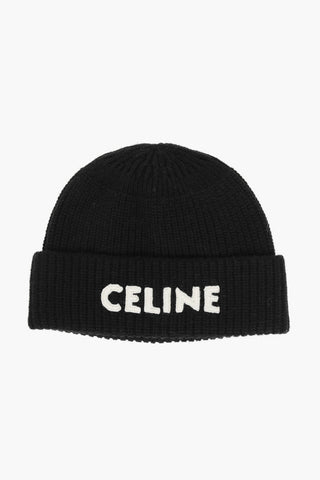 Wool Beanie with Logo Patch