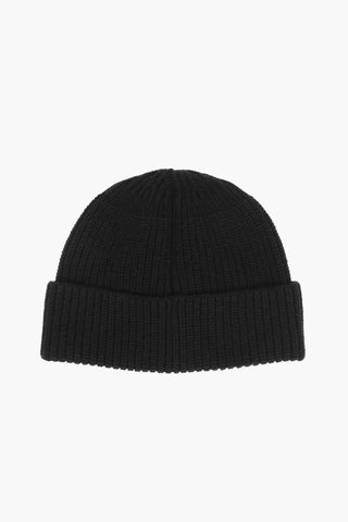 Wool Beanie with Logo Patch