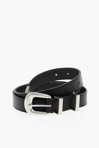 Leather Belt with Brass Buckle 25mm