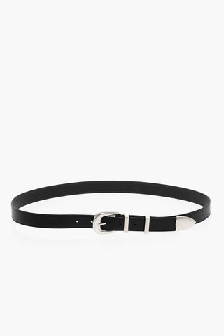Leather Belt with Brass Buckle 25mm