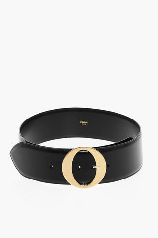 Leather Belt with Brass Buckle 60mm