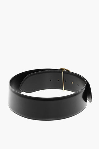 Leather Belt with Brass Buckle 60mm