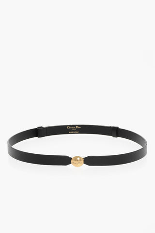 Leather PEPITE Slim Belt 20mm