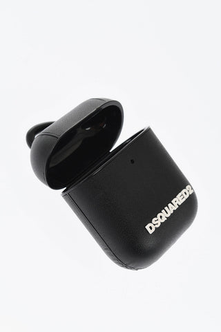 Custodia per Airpods in Tinta Unita con Logo a Contrasto
