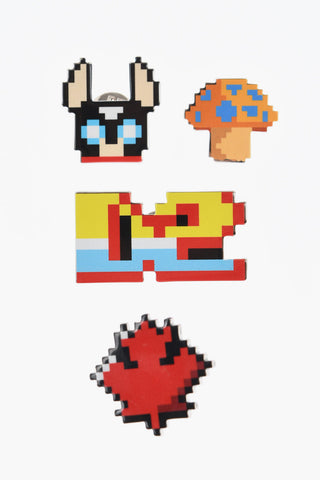 Set di 4 Spille GAMING in Metallo a Fantasia