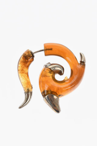 Orecchino Singolo FLAMES in Resina e Metallo