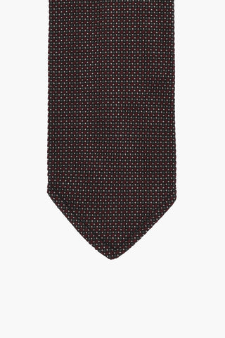 Silk Tie with Micro Motifs
