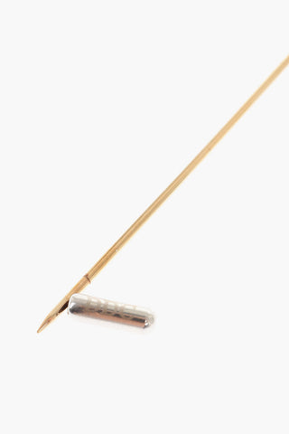 Metal Pin with Rhinestone Detail