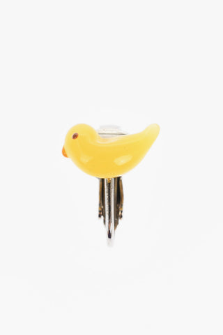 레진 장식 싱글 클립 귀걸이