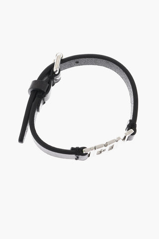 Leather ICON CLUBBING Bracelet with Metal Detail