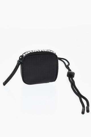 Solid Color Earphones Neck Pouch with Contrasting Logo