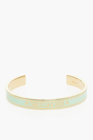 Enamelled Brass CODE Rigid Bracelet