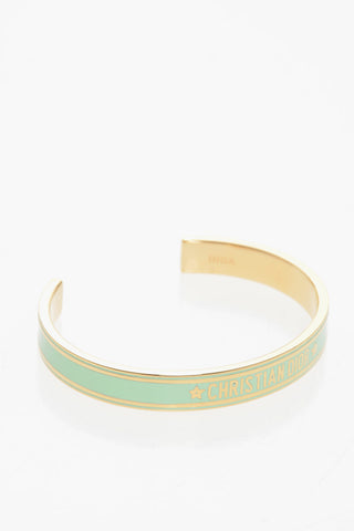 Enamelled Brass CODE Rigid Bracelet