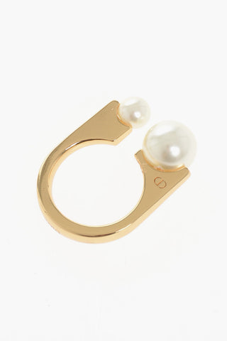 Brass TRIBALES Ring with Pearls