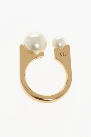 Brass TRIBALES Ring with Pearls