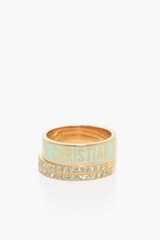 Set 3 Anelli CODE in Ottone Smaltato con Swarovski
