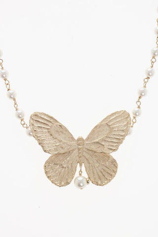 Brass METAMORPHOSE Necklace with Pearls