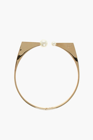 Collana Rigida TRIBALES in Ottone con Dettaglio Perle