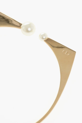 Collana Rigida TRIBALES in Ottone con Dettaglio Perle