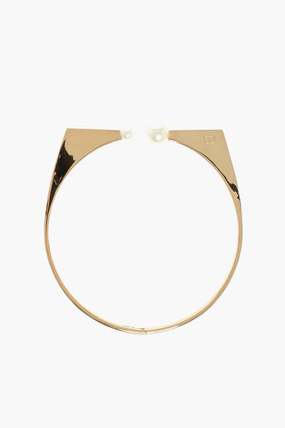 Collana Rigida TRIBALES in Ottone con Dettaglio Perle