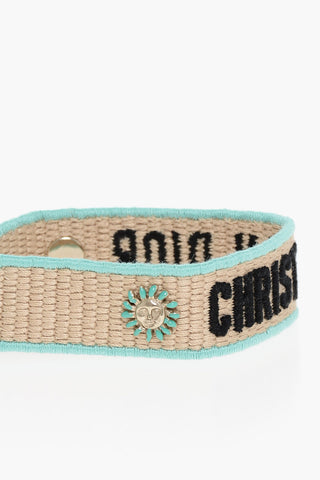Fabric J'ADIOR Bracelet with Embroidered Logo