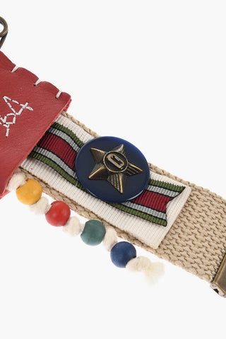 Medallion Pin with Leather Detail