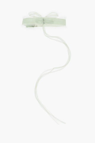 Choker aus einfarbigem Organza mit Schmetterlingsdetail
