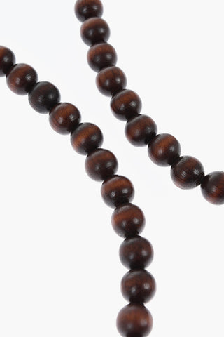 Wood Necklace FLAMES with Maxi Resin Pendant