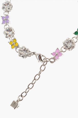 Metal Anklet Embellished with Charms and Crystals