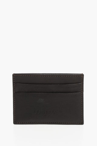 Leather Card Holder with Contrasting Detail