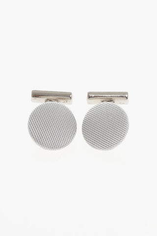 Silk-Covered Brass Cufflinks