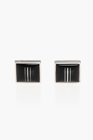Square Enamelled Brass Cufflinks