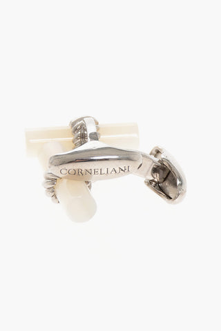 Brass Cufflinks with Mother of Pearl Detail