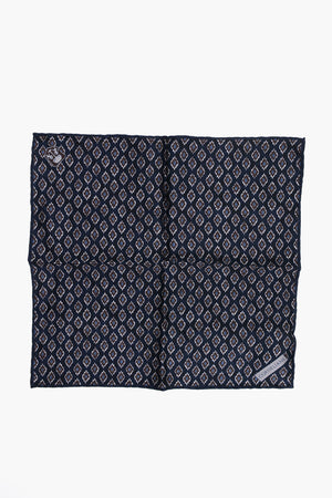 Einstecktuch aus Seide mit geometrischem Muster