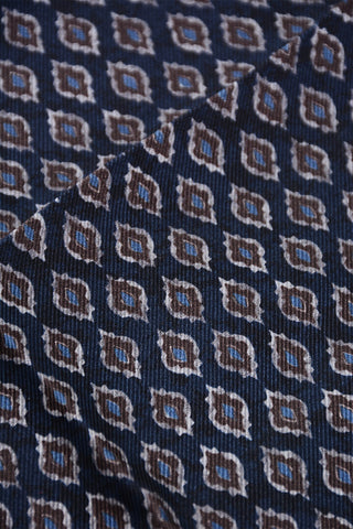 Silk Pocket Square with Geometric Pattern