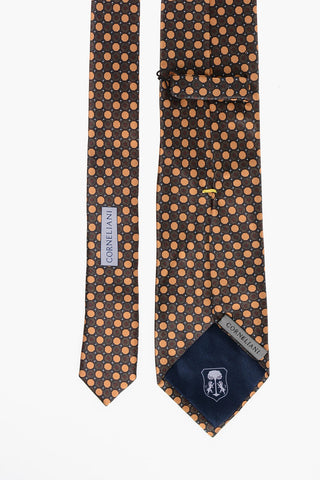 Silk Tie with Geometric Pattern