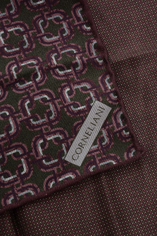 Silk Pocket Square with Geometric Pattern